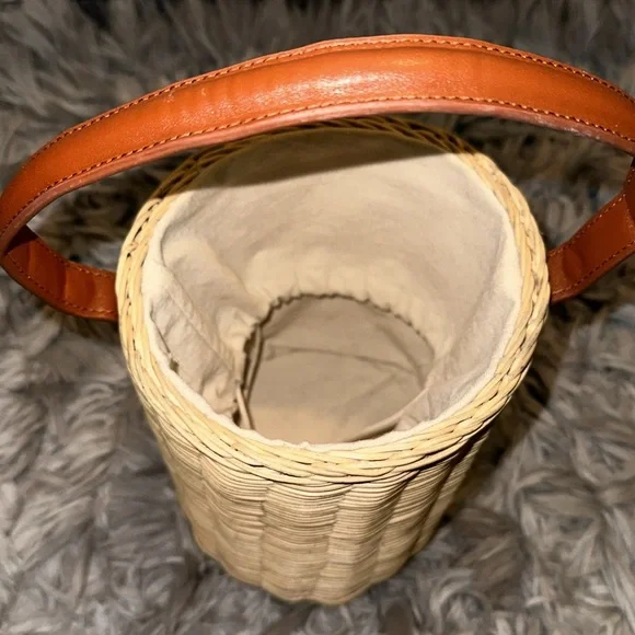 Straw Bucket Bag Top Strap handle - Picture 4 of 4